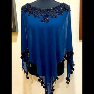 Mynah retro look in Navy & Black Kaftan NWT, OS